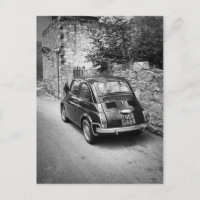 FIAT 500 coche en blanco y negro
