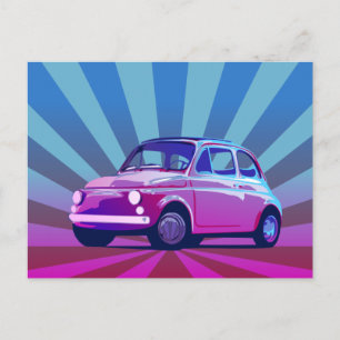 Postal Fiat 500 Divertido
