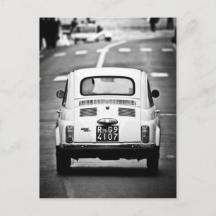 Postal Fiat 500 en Roma, Italia