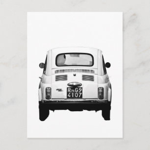 Postal Fiat 500 en Roma, Italia