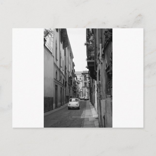 Postal Fiat Cinquecento en Verona (Anverso)