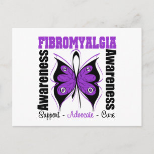 Postal Fibromialgia Conciencia Mariposa