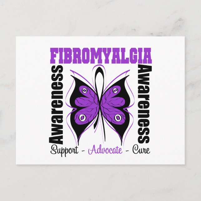 Postal Fibromialgia Conciencia Mariposa (Anverso)