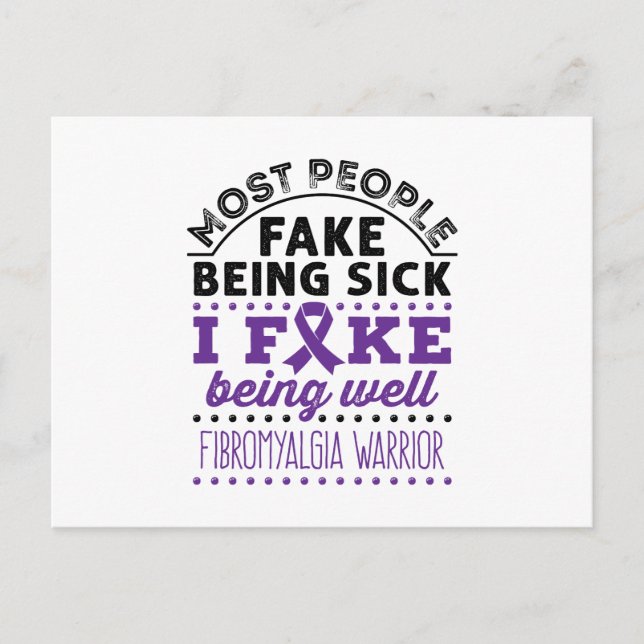 Postal Fibromialgia Guerrero Falso Ser Bien (Anverso)