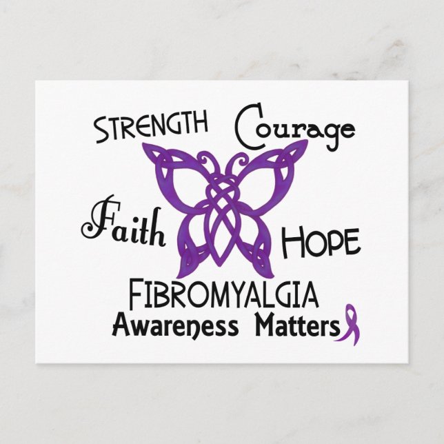 Postal Fibromialgia Mariposa Celta 3 (Anverso)