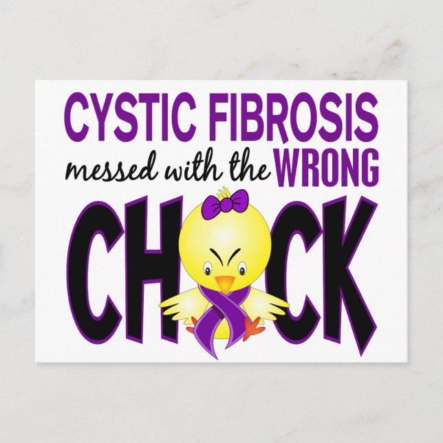 Postal Fibrosis Quística Enfrentada Con El Chick Equivoca (Anverso)