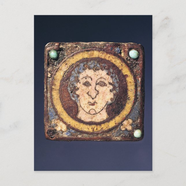 Postal Fibula con la cara de un joven (Anverso)