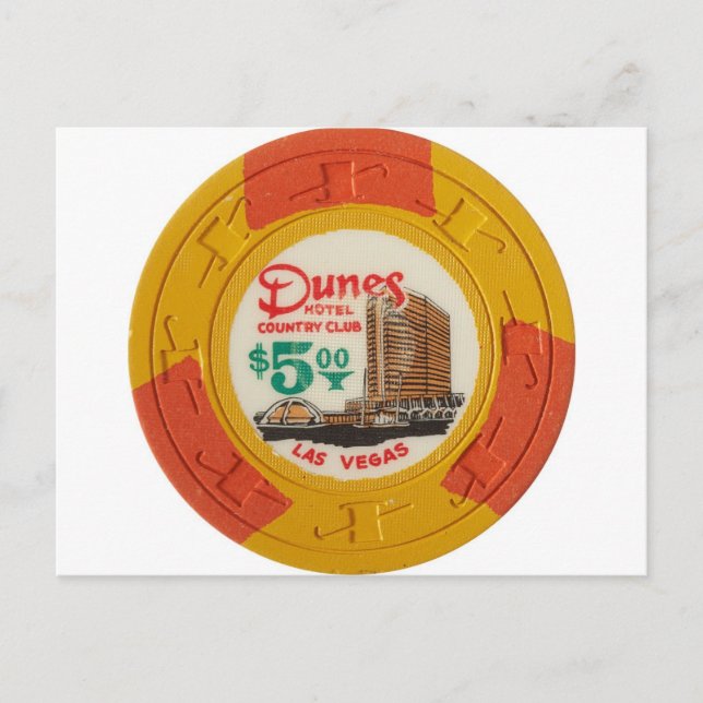 Postal Ficha de póquer del casino de juego obsoleta de La (Anverso)