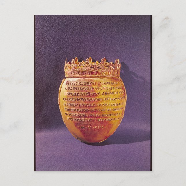 Postal Fideicomiso del Corazón de Ana de Bretaña (Anverso)