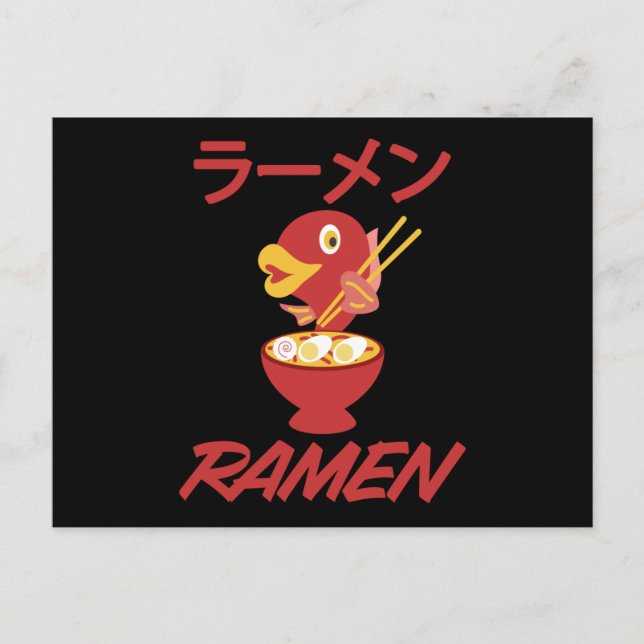 Postal Fideos Pescado Anime Manga Divertido Japón Otaku G (Anverso)