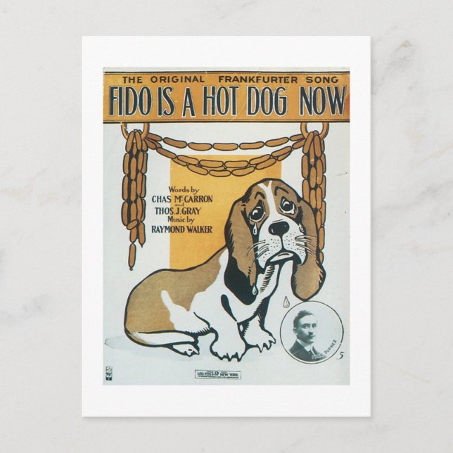 Postal Fido Es Un Perro Caliente Ahora Vintage Portada De (Anverso)