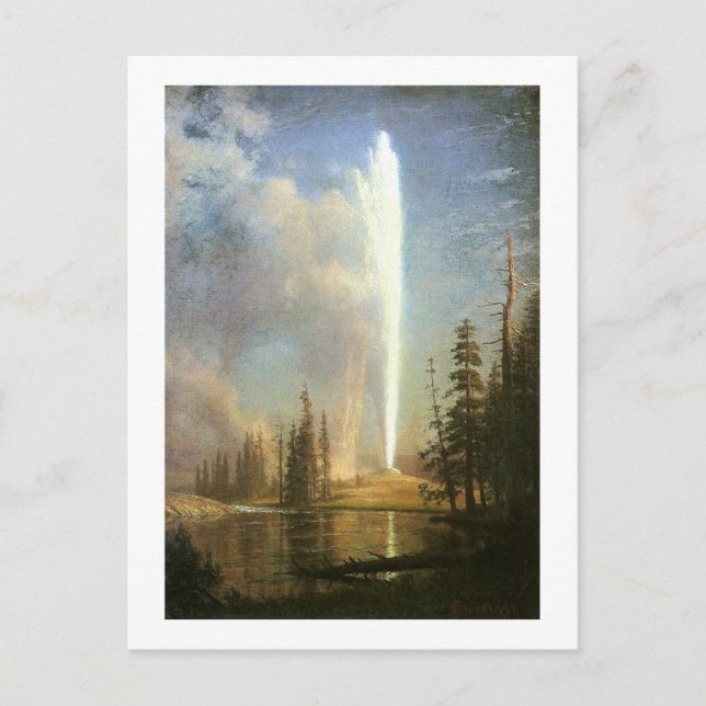Postal Fiel vieja, Albert Bierstadt (Anverso)