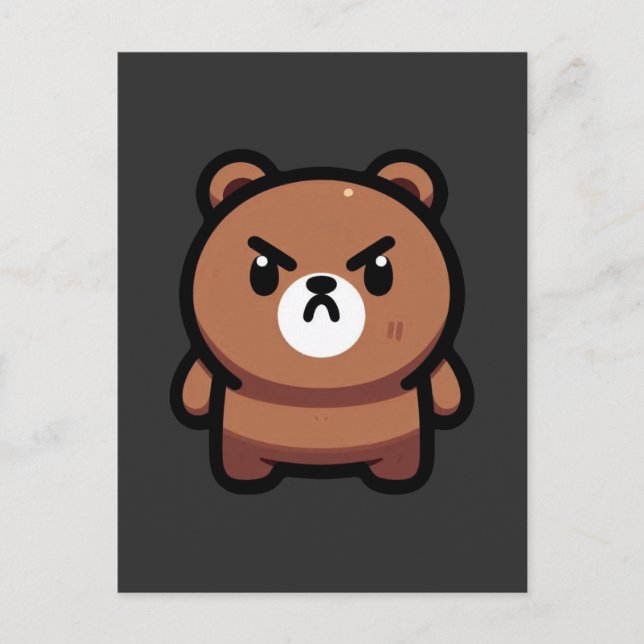 Postal Fierce Brown Bear Art (Anverso)
