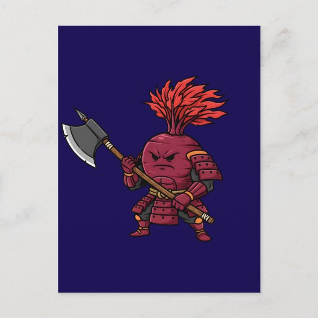 Postal Fierce Red Beetroot Warrior with Battle Axe Illust (Anverso)