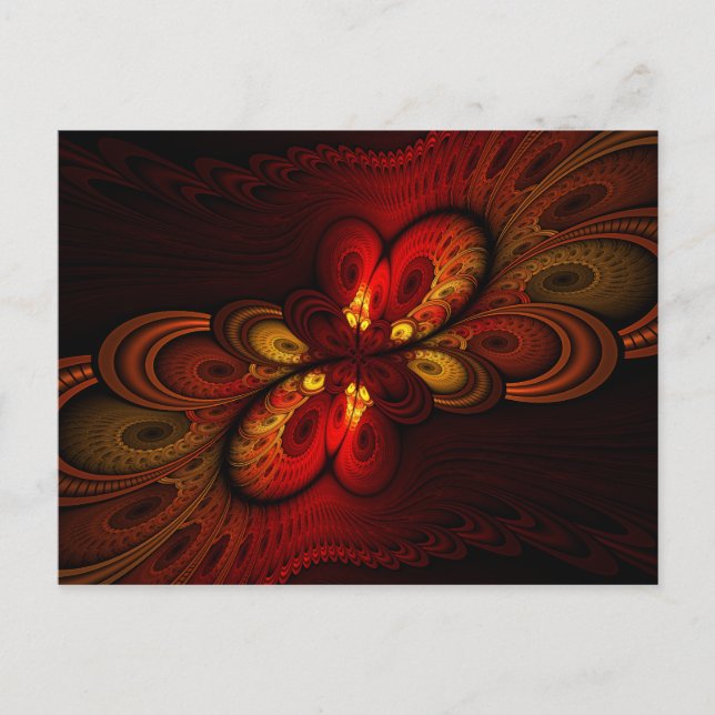 Postal Fieri Resumen Arte Fractal (Anverso)