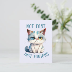 Postal Fiery Feline Spirit - Diseño de gato enfurecido