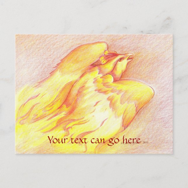 Postal Fiery Phoenix Postcard (Anverso)