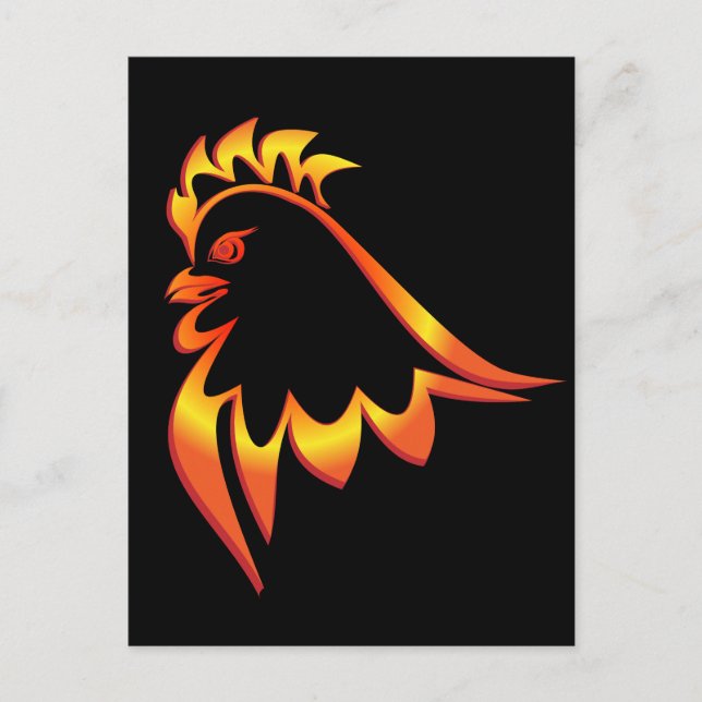 Postal Fiery Rooster (Anverso)