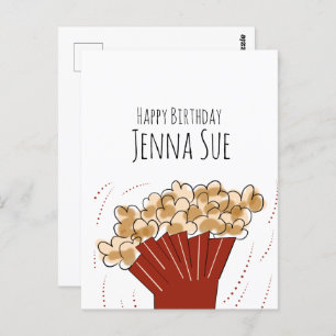 Postal Fiesta al aire libre de película de palomitas de m