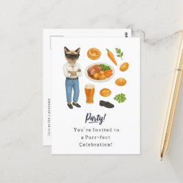 Postal Fiesta asado dominical una fiesta británica para l