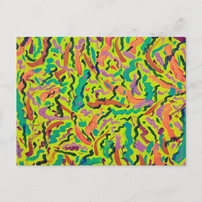 Postal Fiesta avanza en amarillo (Anverso)