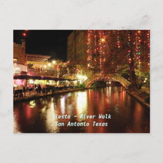 Postal Fiesta ~ Camino del río San Antonio Texas
