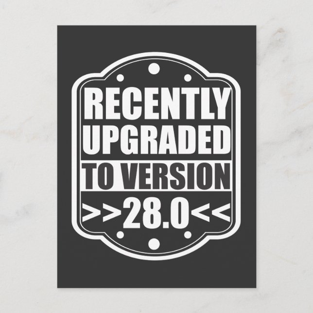 Postal fiesta de 28 años de edad de 1991 (Anverso)