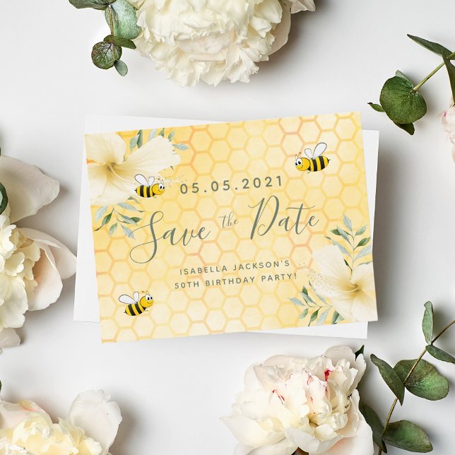 Postal Fiesta de abejas felices de cumpleaños salva la fe (Subido por el creador)