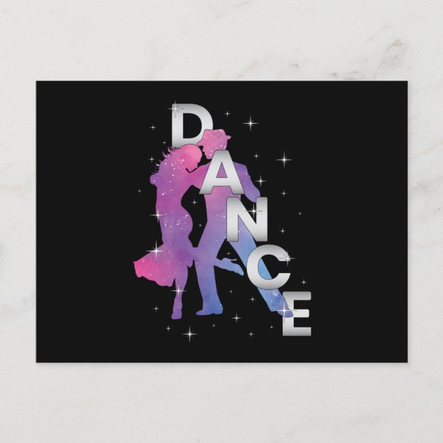 Postal Fiesta de baile de baile deporte música regalo ide (Anverso)