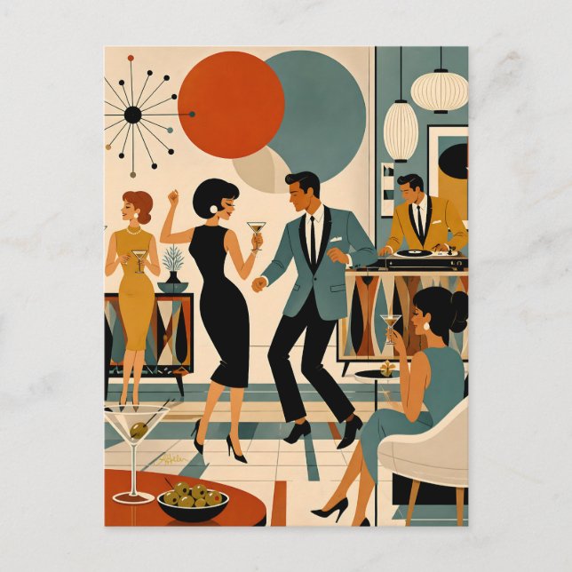 Postal Fiesta de Baile de Martini Hípico de la Modernidad (Anverso)