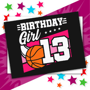 Postal Fiesta de Baloncesto para Adolescente de 13 Años C