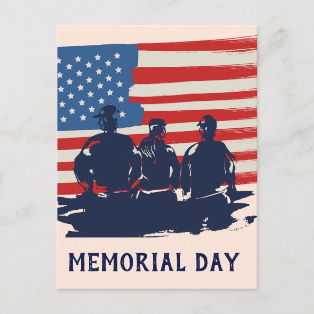 Postal Fiesta de barbacoa del Día del Recuerdo (Anverso)