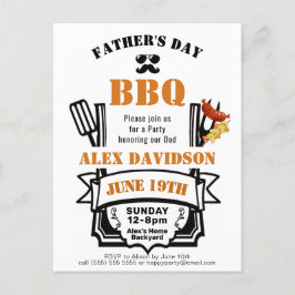 Postal Fiesta de barbacoa del Naranja del patio trasero d