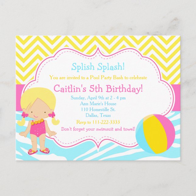 Postal Fiesta de Bash Fiesta Chica de Blona (Anverso)