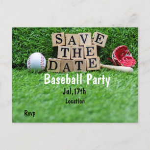 Postal Fiesta de béisbol salva la fecha de la hierba verd