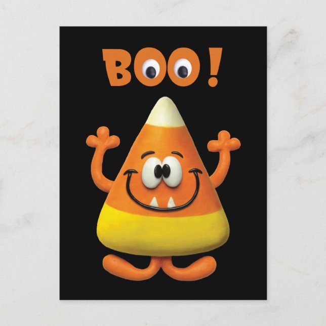 Postal Fiesta de Boo Candy Corn Halloween (Anverso)