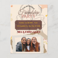 Fiesta de Celebración de Amistad Elegante con Foto