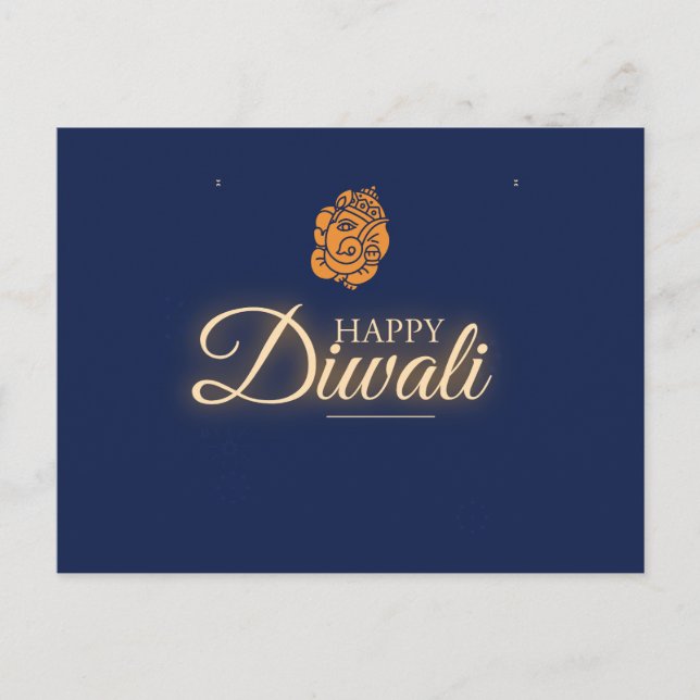 Postal Fiesta de celebración de Diwali (Anverso)