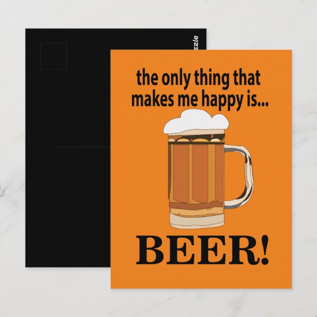 Postal Fiesta de cerveza divertida  (Anverso / Reverso)