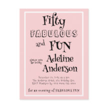 Fiesta de cumpleaños 50 moderna y fabulosa rosa