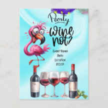Fiesta de cumpleaños de amante del vino Flamingo