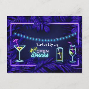 Postal Fiesta de cumpleaños de bebidas virtuales para adu