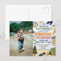 Fiesta de cumpleaños de camping para niños moderno
