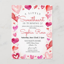 Postal Fiesta de Cumpleaños de Febrero de Little Sweethea