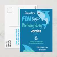 Fiesta de cumpleaños de tiburones Fin-tástica niño