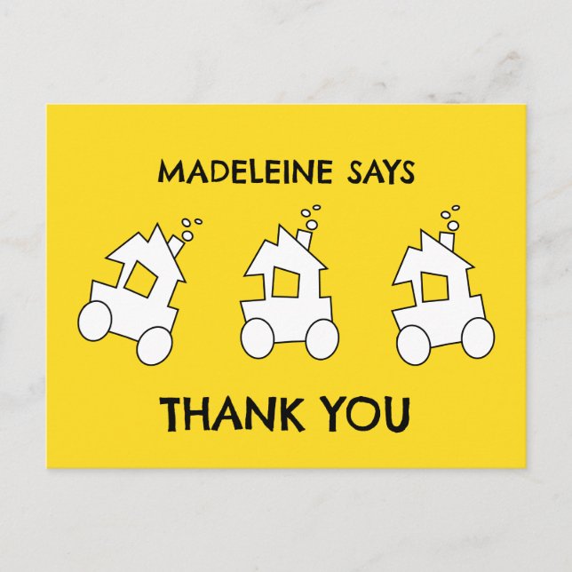 Postal Fiesta de Cumpleaños de Trenes (Anverso)