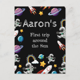 Postal Fiesta de cumpleaños del astronauta espacial negro