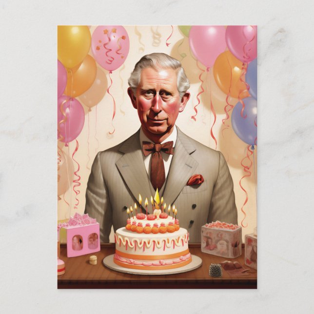 Postal Fiesta de cumpleaños del Rey Carlos III (Anverso)