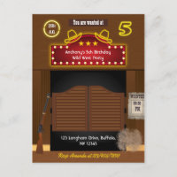 Fiesta de cumpleaños del Salvaje Oeste vaquero 5 a