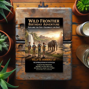 Postal Fiesta de Cumpleaños en la Frontera Salvaje